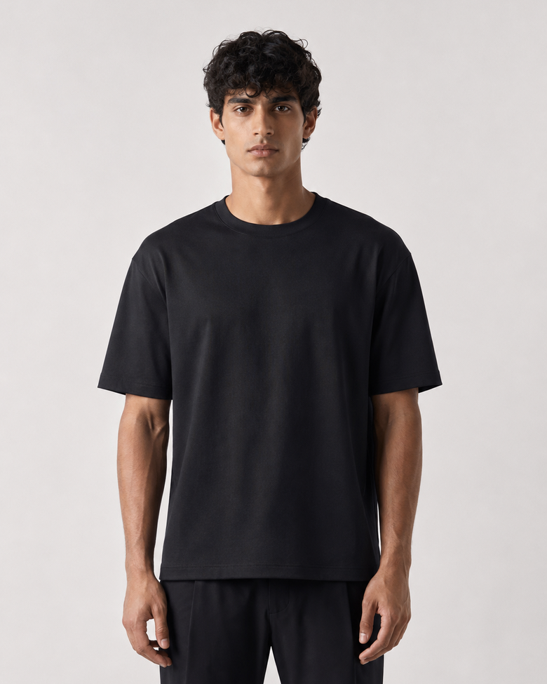 ALTIOR Core Tee in Black — hero shot