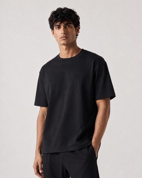 ALTIOR Core Tee in Black — front view