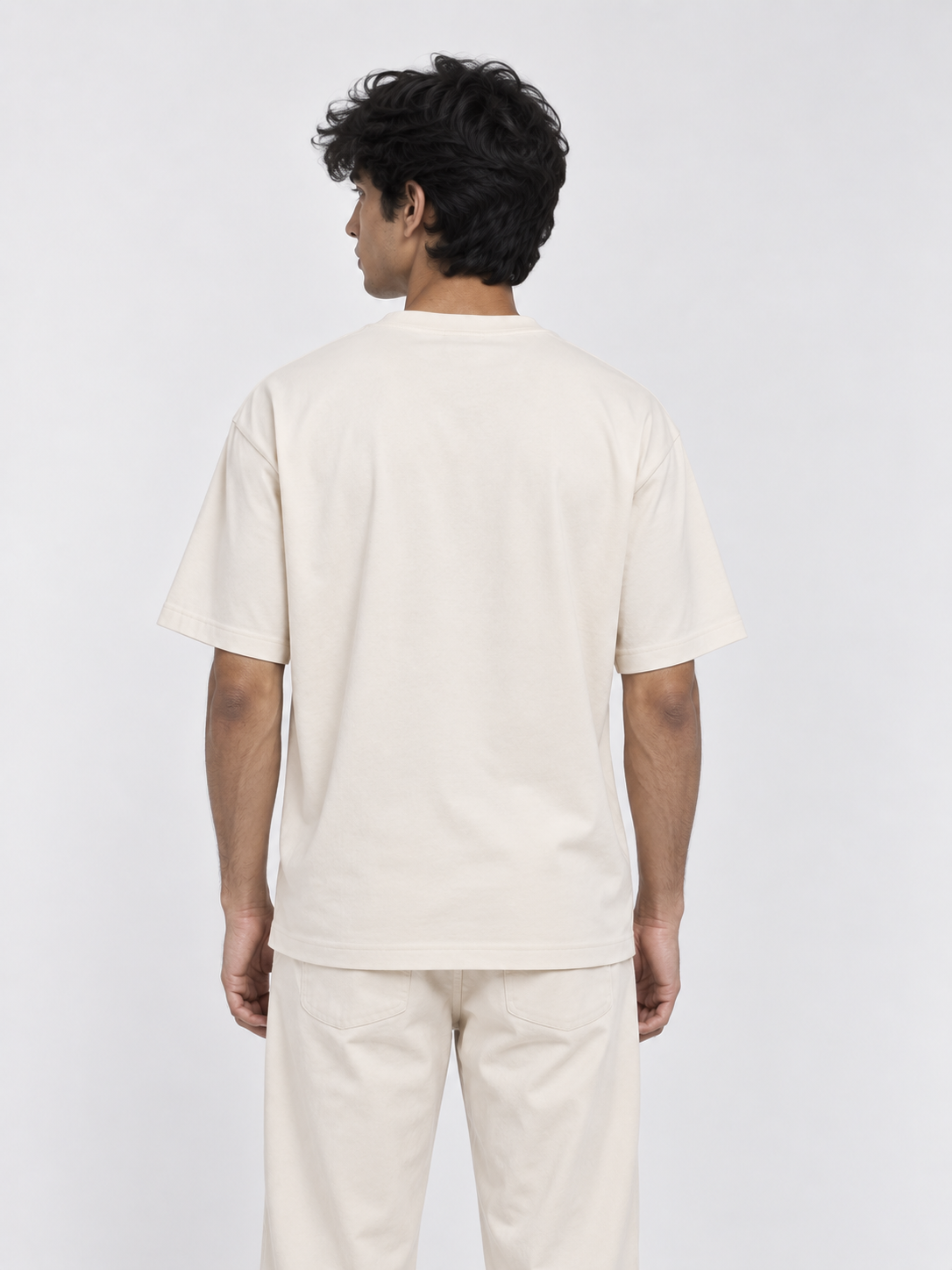 ALTIOR Core Tee in Bone — back view