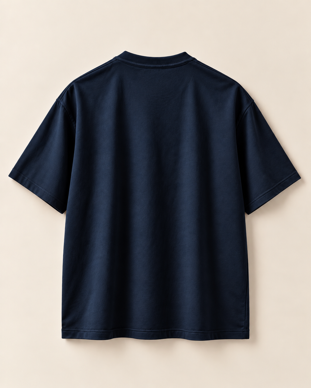ALTIOR Core Tee in Midnight Navy — flat lay, back view