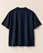 ALTIOR Core Tee in Midnight Navy — flat lay, back view
