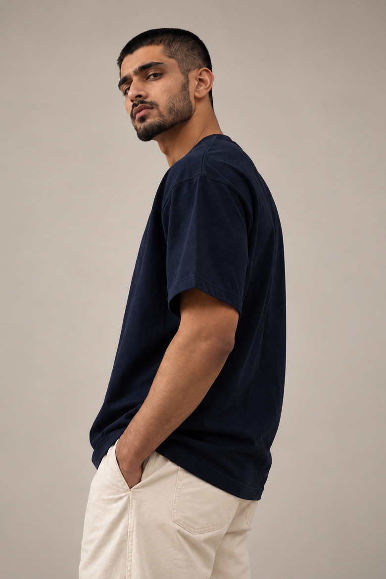 ALTIOR Core Tee in Midnight Navy — back view